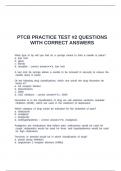 PTCB PRACTICE TEST &num;2 QUESTIONS WITH CORRECT ANSWERS