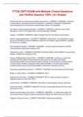 PTCB CSPT Exam Prep Multiple Choice Questions and Verified Answers 100&percnt; &vert; A&plus; Graded