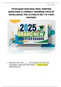 PTCB EXAM 2025&sol;2026&colon; REAL VERIFIED QUESTIONS & CORRECT ANSWERS&vert; PACK OF EXCELLENCE&vert; THE ULTIMATE KEY TO YOUR SUCCESS