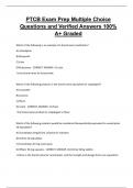 PTCB Exam Prep Multiple Choice Questions and Verified Answers 100&percnt; &vert; A&plus; Graded