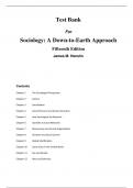 Test Bank For Sociology&colon; A Down-to-Earth Approach 15th Edition By James M&period; Henslin &vert;All Chapters &lpar;1-22&rpar; &vert;100&percnt; Verified & A&plus; LATEST