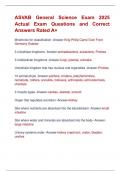 ASVAB General Science Exam 2025  Actual Exam Questions and Correct  Answers Rated A&plus; 