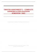TMS3728 ASSIGNMENT 2 &ndash; COMPLETE ANSWERS & EXPLANATIONS SEMESTER 1 2025