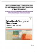 Test Bank for Dewit&rsquo;s Medical -Surgical Nursing&colon; Concepts and Practice 6th Edition by Holly K&period; Stromberg &vert; All Chapters &lpar;1-49&rpar; &vert;100&percnt; Verified & LATEST