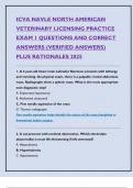 ICVA NAVLE NORTH AMERICAN  VETERINARY LICENSING PRACTICE EXAM 1 QUESTIONS AND CORRECT  ANSWERS &lpar;VERIFIED ANSWERS&rpar;  PLUS RATIONALES 2025