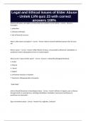 Legal and Ethical Issues of Elder Abuse - Unitek LVN quiz 23 with correct answers 100&percnt;