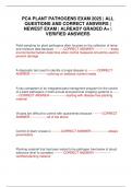 PCA PLANT PATHOGENS EXAM 2025 &vert; ALL QUESTIONS AND CORRECT ANSWERS &vert; NEWEST EXAM &vert; ALREADY GRADED A&plus; &vert; VERIFIED ANSWERS