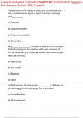 Texas Promulgated Contracts-CHAMPIONS STUDY &lpar;2025&rpar; Questions And Answers Solved 100&percnt; Correct&excl;&excl;