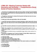 LOMA 281 Meeting Customer Needs with Insurance and Annuities &mdash; Comprehensive Study Guide & Practice Questions&period;pdf