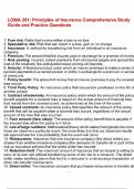 LOMA 281 Principles of Insurance Comprehensive Study Guide and Practice Questions