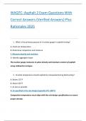 WAQTC&colon; Asphalt 2 Exam Questions With  Correct Answers &lpar;Verified Answers&rpar; Plus  Rationales 2025
