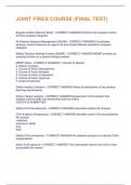 JOINT FIRES COURSE &lpar;FINAL TEST&rpar; EXAM QUESTIONS & ANSWERS RATED 100&percnt; CORRECT&excl;&excl;