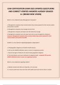 CHIA CERTIFICATION EXAM 2025 UPDATES QUESTUIONS  AND CORRECT VERIFIED ANSWERS ALREADY GRADED  A&plus; &lpar;BRAND NEW VISION&rpar;