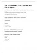 NSC 232 Final EKU Exam Questions With Correct Answers