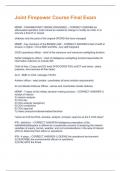 Joint Firepower Course Final Exam Questions and Answers 100&percnt; Solved correctly