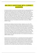 609 ESCO QUESTIONS WITH CORRECT ANSWERS