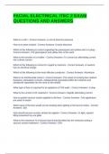 FACIAL ELECTRICAL ITEC 2 EXAM QUESTIONS AND ANSWERS