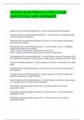 FACIAL ELECTRICALS ITEC EXAM QUESTIONS AND ANSWERS