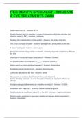 ITEC BEAUTY SPECIALIST - SKINCARE & EYE TREATMENTS EXAM QUESTIONS WITH COMPLETE SOLUTIONS