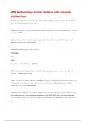 MPH Epidemiology Quizzes Updated with complete solution New