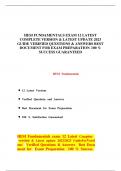 HESI FUNDAMENTALS EXAM 12 LATEST COMPLETE VERSION & LATEST UPDATE 2023 GUIDE VERIFIED QUESTIONS & ANSWERS BEST DOCUMENT FOR EXAM PREPARATION 100 &percnt; SUCCESS GUARANTEED