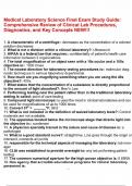 Medical Laboratory Science Final Exam Study Guide Comprehensive Review of Clinical Lab Procedures&comma; Diagnostics&comma; and Key Concepts NEW&excl;&excl;&excl;&period;pdf