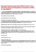 Neonatal Pediatric Specialist &lpar;NPS&rpar; Practice Test &ndash; Full Exam Prep with Questions & Answers verified A&plus; tips NEW&excl;&excl;&excl;&excl;&period;pdf