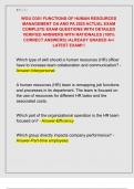 WGU D351 FUNCTIONS OF HUMAN RESOURCES  MANAGEMENT OA AND PA 2025 ACTUAL EXAM  COMPLETE EXAM QUESTIONS WITH DETAILED  VERIFIED ANSWERS WITH RATIONALES &lpar;100&percnt;  CORRECT ANSWERS&rpar; &sol;ALREADY GRADED A&plus;&sol;  LATEST EXAM&excl;&excl;&excl;
