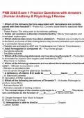 PNB 2265 Exam 1 Practice Questions with Answers Human Anatomy & Physiology Review&period;pdf