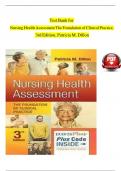 TEST BANK For Nursing Health Assessment The Foundation of Clinical Practice&comma; 3rd Edition&comma; Patricia M&period; Dillon&comma; All Chapters 1 - 27&comma; Complete Newest Version