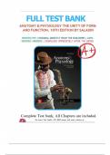 Test Bank for Anatomy and Physiology The Unity of Form and Function 10th Edition by Kenneth Questions with 100&percnt; Correct Answers &vert; Verified &vert; Latest Update 2025&sol;2026 Graded A&plus;&period;