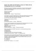 NCM 109 CARE OF MOTHER & CHILD AT-RISK OR W&sol; PROBLEMS ACUTE & CHRONIC