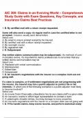 AIC 300 Claims in an Evolving World &ndash; Comprehensive Study Guide with Exam Questions&comma; Key Concepts&comma; and Insurance Claims Best Practices&period;pdf