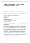 COMP EXAM 2 CPL COURSE WITH CORRECT ANSWER 2025