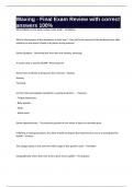 Waxing - Final Exam Review with correct answers 100&percnt;