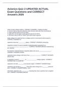 Avionics Quiz 2 UPDATED ACTUAL Exam Questions and CORRECT Answers 2025