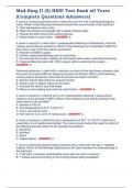  Med-Surg II&lpar;2&rpar; HESI Test Bank all Years