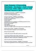 Capa Domain 2 Processing Functions - Sections 1 And 2 Exam Questions With 100&percnt; Correct Snd Verified Answers 2025