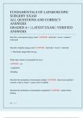 FLS Exam 2025 &ndash; Verified Questions & Answers for Fundamentals of Laparoscopic Surgery &lpar;Actual Exam Content&rpar;