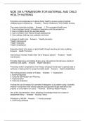 NCM 109 A FRAMEWORK FOR MATERNAL AND CHILD HEALTH NURSING