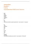 Ammunition Handler-s Course Exam Questions With Correct Answers&period;