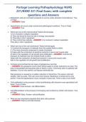 Portage Learning Pathophysiology NURS 231&sol;BIOD 331 Final Exam