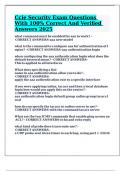 Ccie Security Exam Questions With 100&percnt; Correct And Verified Answers 2025