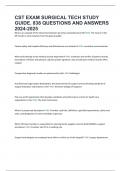 CST EXAM SURGICAL TECH STUDY GUIDE&period; 838 QUESTIONS AND ANSWERS 2024-2025 