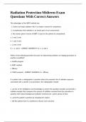 Radiation Protection Midterm Exam Questions With Correct Answers 