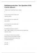 Radiation protection- Test Questions With Correct Answers 