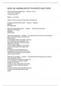 NCM 109 ANOMALIES OF PLACENTA AND CORD