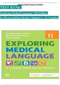 Test Bank For Exploring Medical Language&colon; A Student-Directed Approach 11th Edition by Myrna LaFleur Brooks&vert; 9780323711562&vert; All Chapters 1-16&vert;LATEST