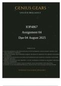 IOP4867 Assignment 04 2025 (Exceptional Response) Due 04 August 2025
