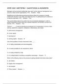 HRIR 3021 MIDTERM 1 QUESTIONS & ANSWERS
